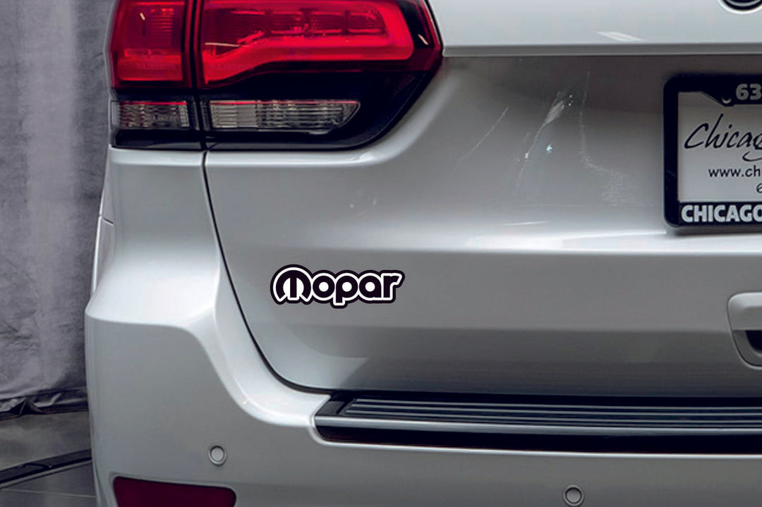 Dodge tailgate trunk rear emblem with Mopar logo (type 4) Dodge emblems decoinfabric