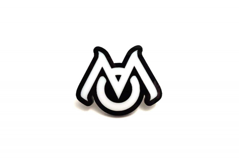 Dodge tailgate trunk rear emblem with Mopar logo (type 6) Dodge emblems decoinfabric BLACK WHITE