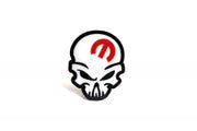 Dodge tailgate trunk rear emblem with Mopar Skull logo Dodge emblems decoinfabric BLACK WHITE