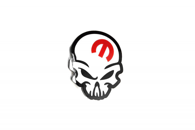 Dodge tailgate trunk rear emblem with Mopar Skull logo Dodge emblems decoinfabric