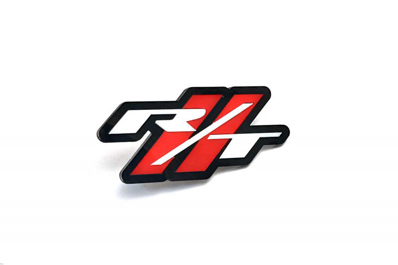 Dodge tailgate trunk rear emblem with R/T + Dodge logo Dodge emblems decoinfabric BLACK WHITE