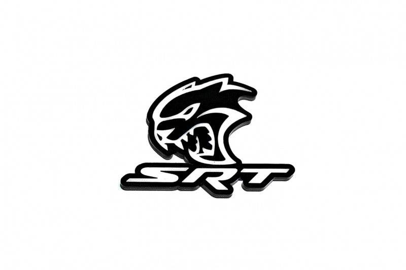 DODGE Radiator grille emblem with SRT Hellcat logo (type 4) Dodge emblems decoinfabric