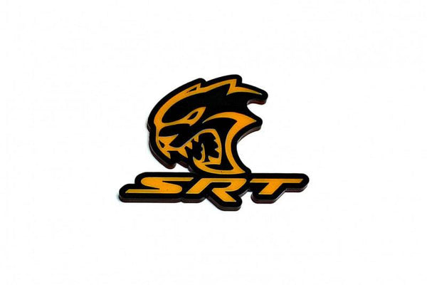 DODGE Radiator grille emblem with SRT Hellcat logo (type 4)