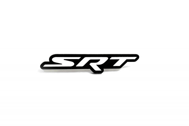Dodge tailgate trunk rear emblem with SRT logo Dodge emblems decoinfabric BLACK WHITE