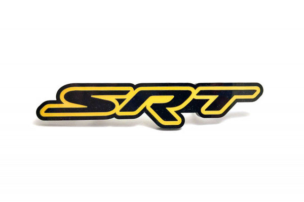 Dodge Challenger trunk rear emblem between tail lights with SRT logo (type 2)