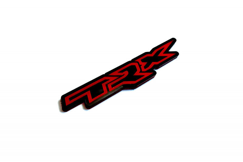 Dodge tailgate trunk rear emblem with TRX logo Dodge emblems decoinfabric BLACK RED