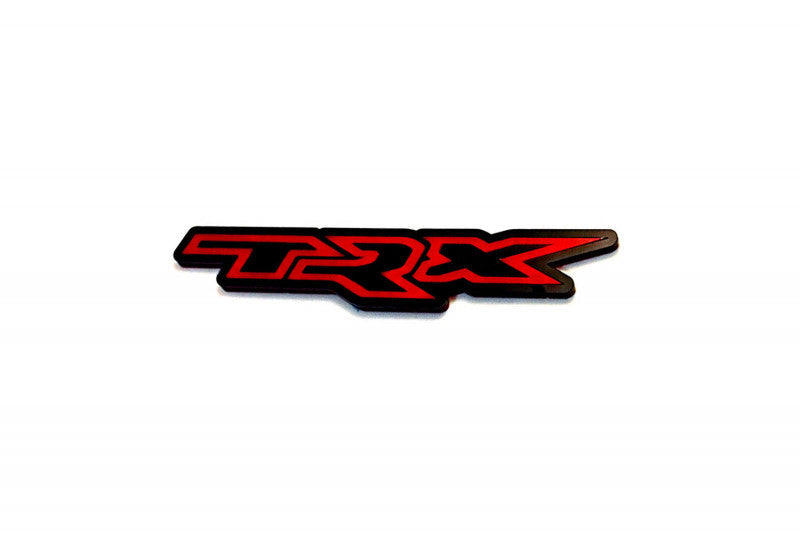 Dodge Challenger trunk rear emblem between tail lights with TRX logo Dodge emblems decoinfabric BLACK RED