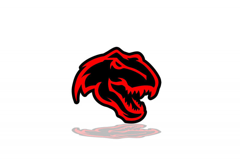 Dodge tailgate trunk rear emblem with TRX logo (Head) Dodge emblems decoinfabric BLACK RED