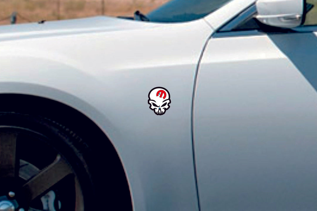 Dodge Emblem & Badges set with Mopar Skull logo Dodge emblems decoinfabric