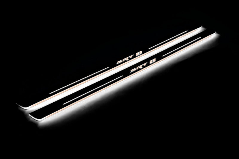 Dodge Challenger 2008+ Auto Door Sills With Logo SRT8 Dodge Led Door Sills opdesign
