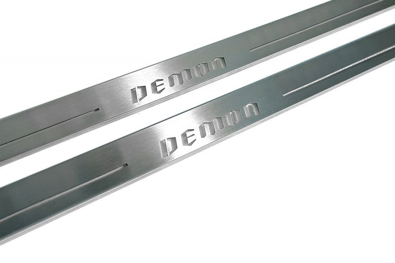 Dodge Challenger LED Door Sill With Logo DEMON - decoinfabric