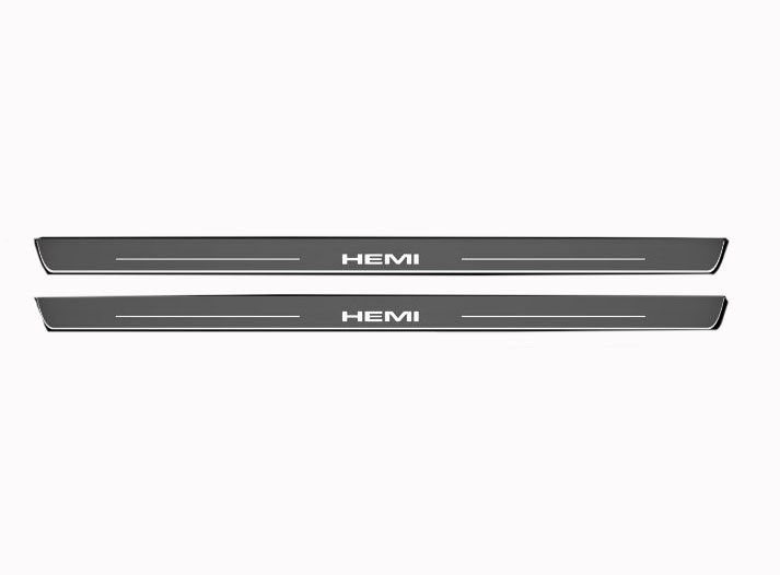 Dodge Challenger 2008+ LED Door Sills PRO With HEMI Logo Dodge Led Door Sills opdesign