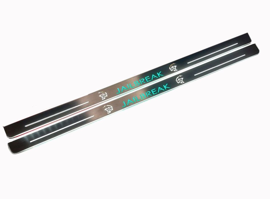 Dodge Challenger 2008+ LED Door Sills PRO With Jailbreak Logo Dodge Led Door Sills opdesign