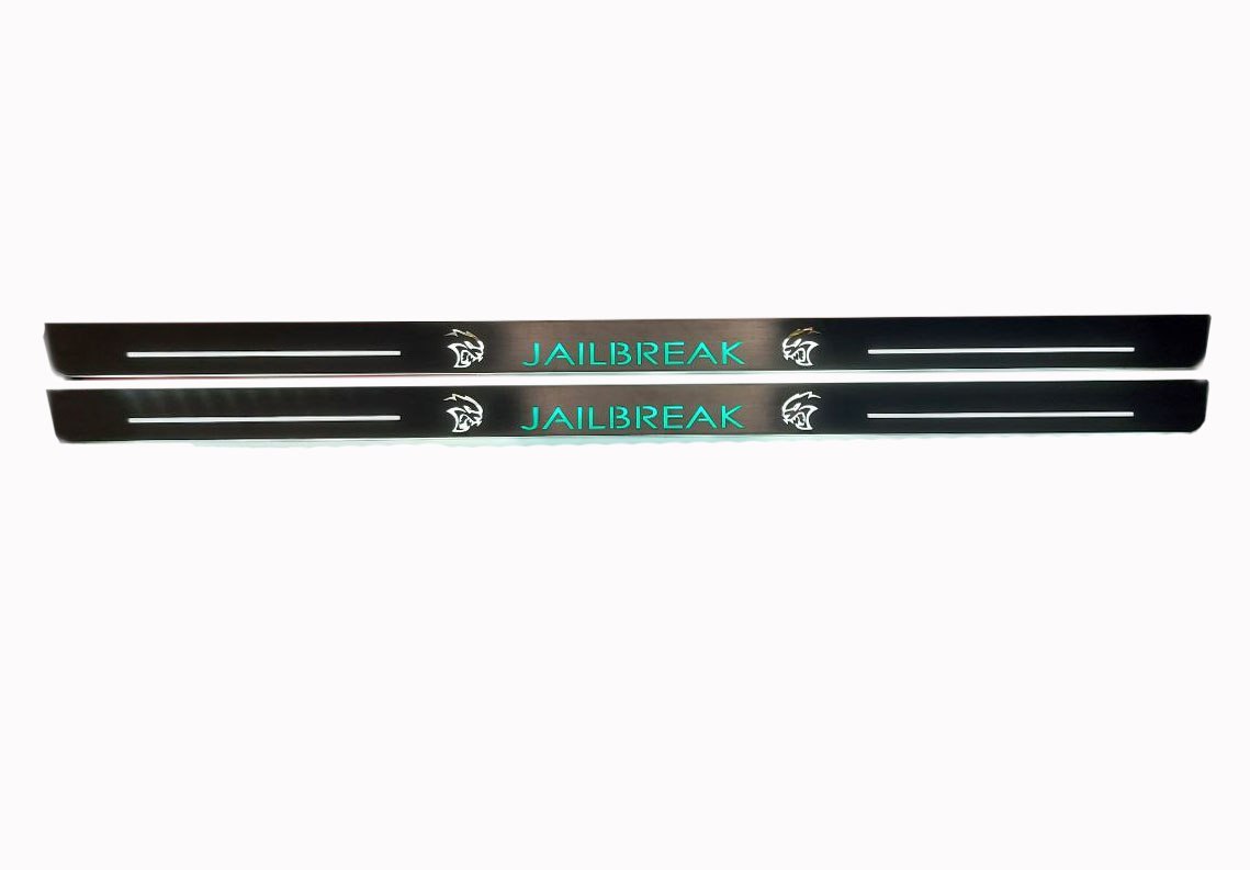 Dodge Challenger 2008+ LED Door Sills PRO With Jailbreak Logo Dodge Led Door Sills opdesign