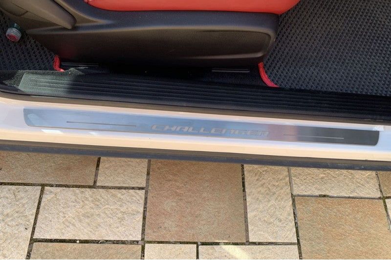 Dodge Challenger LED Door Sills PRO With Logo Challenger - decoinfabric