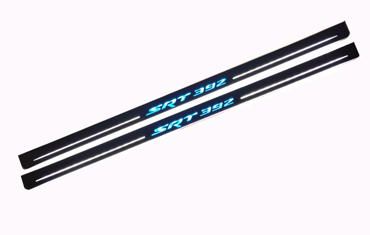 Dodge Challenger 2008+ LED Door Sills PRO With SRT 392 Logo Dodge Led Door Sills opdesign