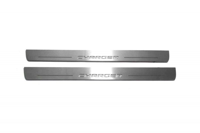 Dodge Charger 2011+ Door Sill Led Plate With Charger Logo (Type 3)