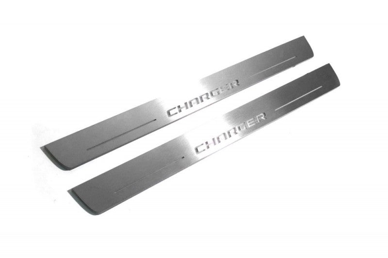 Dodge Charger 2011+ Door Sill Led Plate With Charger Logo (Type 3)