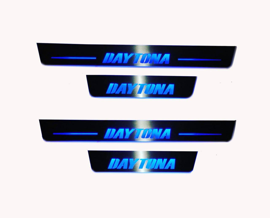 Dodge Charger 2023+ Door Sill Led Plate With DAYTONA Logo Dodge Led Door Sills opdesign