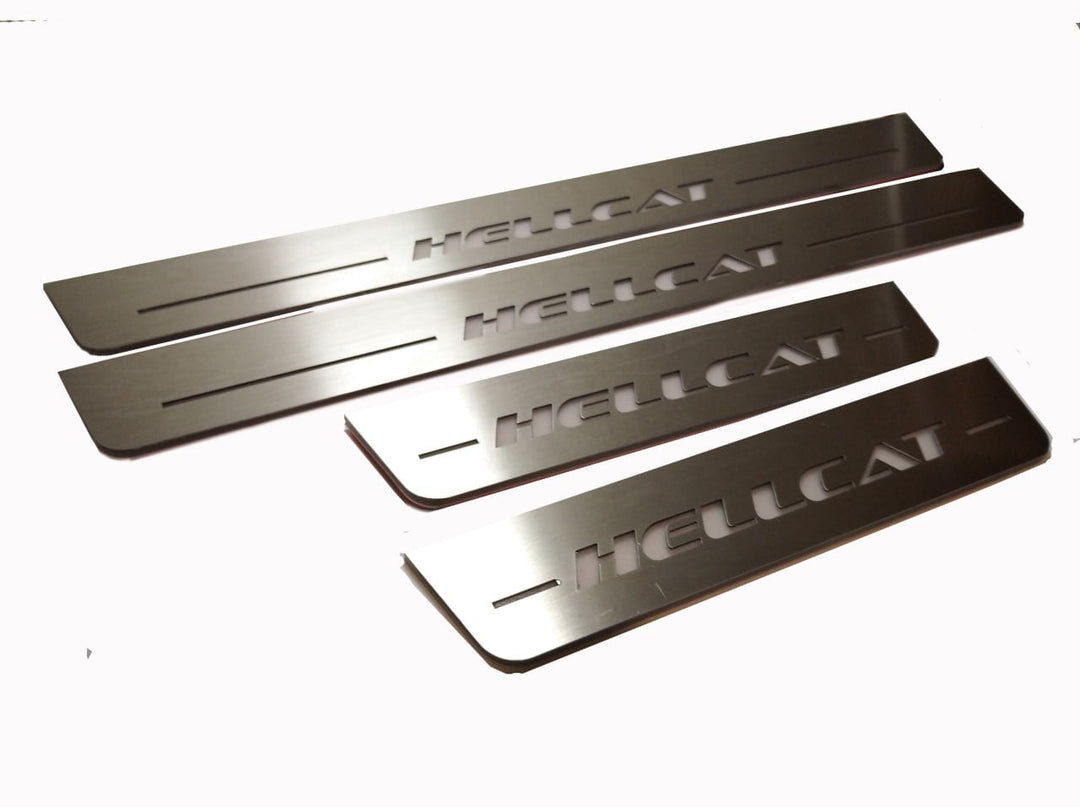 Dodge Charger 2011+ Door Sill Led Plate With HELLCAT Logo Dodge Led Door Sills opdesign