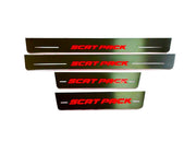 Dodge Charger 2011+ Door Sill Led Plate With SCAT PACK Logo Dodge Led Door Sills opdesign