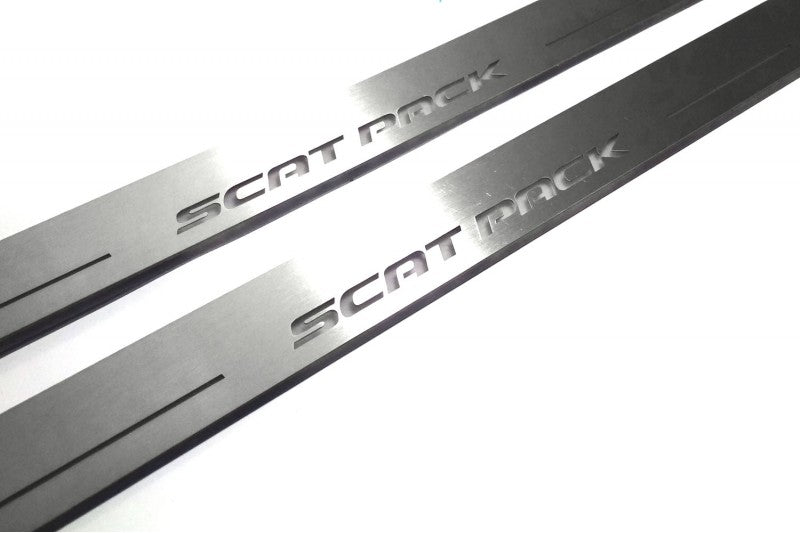 Dodge Charger 2011+ Door Sill Lights With Logo Scat Pack Dodge Led Door Sills opdesign