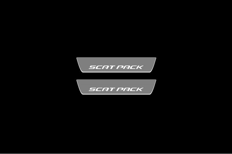 Dodge Charger 2011+ Door Sill Lights With Logo Scat Pack Dodge Led Door Sills opdesign