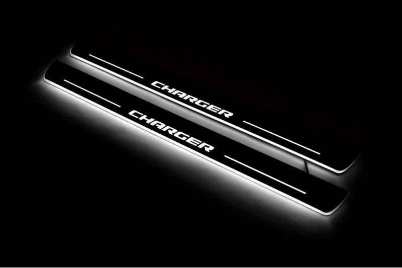 Dodge Charger 2023+ Car Light Sill With Logo CHARGER Dodge Led Door Sills opdesign