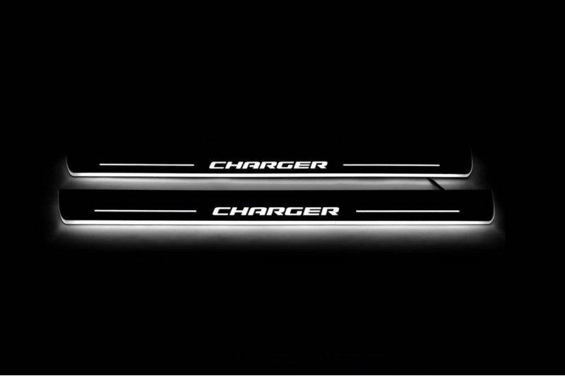 Dodge Charger 2023+ Car Light Sill With Logo CHARGER Dodge Led Door Sills opdesign