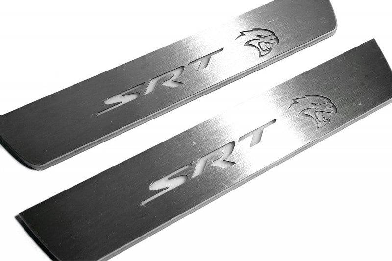 Dodge Charger 2023+ Door Sill Led Plate With Logo SRT Hellcat Dodge Led Door Sills opdesign