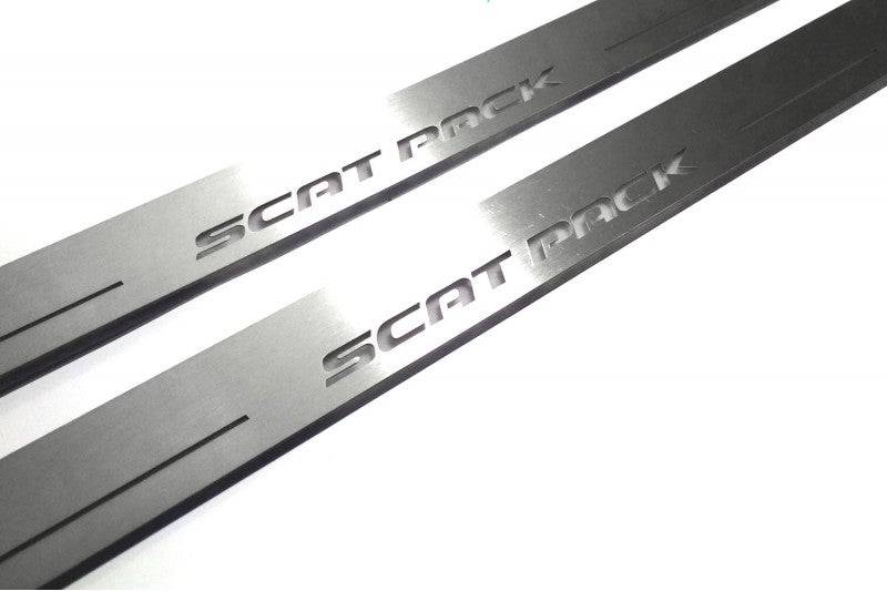 Dodge Charger 2023+ Door Sill Lights With Logo Scat Pack Dodge Led Door Sills opdesign