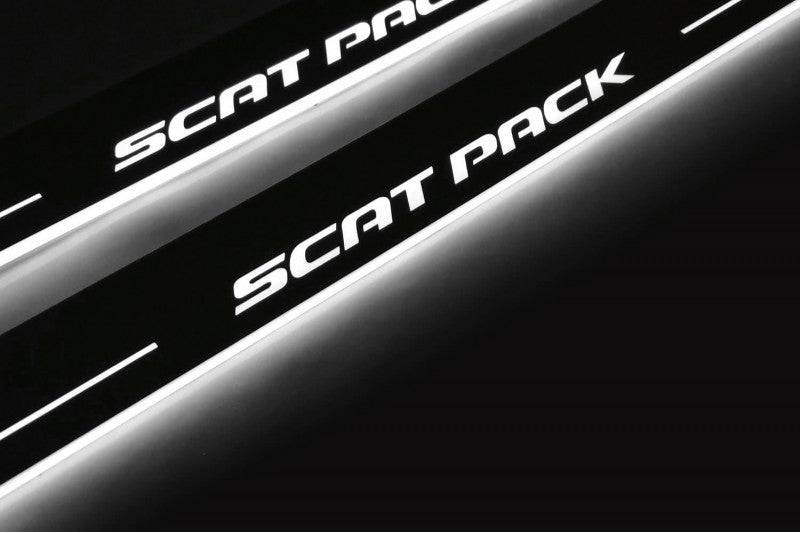 Dodge Charger 2023+ Door Sill Lights With Logo Scat Pack Dodge Led Door Sills opdesign