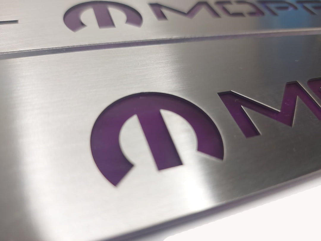 Dodge Durango 2011+ Door Sill Led Plate With MOPAR Logo Dodge Led Door Sills opdesign