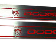 Dodge Durango III 2011+ Door Sill Led Plate With DODGE Logo Dodge Led Door Sills opdesign