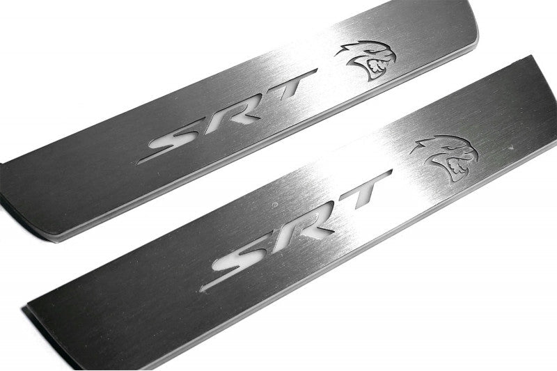 Dodge Durango III 2011+ Door Sill Led Plate With DODGE Logo Dodge Led Door Sills opdesign