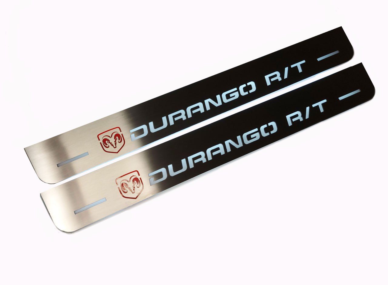 Dodge Durango III 2011+ Door Sill Led Plate With DURANGO R/T Logo Dodge Led Door Sills opdesign