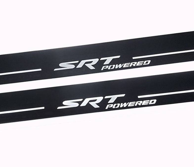 Dodge Durango III 2011+ Door Sill Led Plate With SRT POWERED Logo Dodge Led Door Sills opdesign