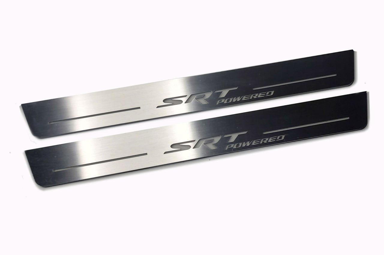 Dodge Durango III 2011+ Door Sill Led Plate With SRT POWERED Logo Dodge Led Door Sills opdesign