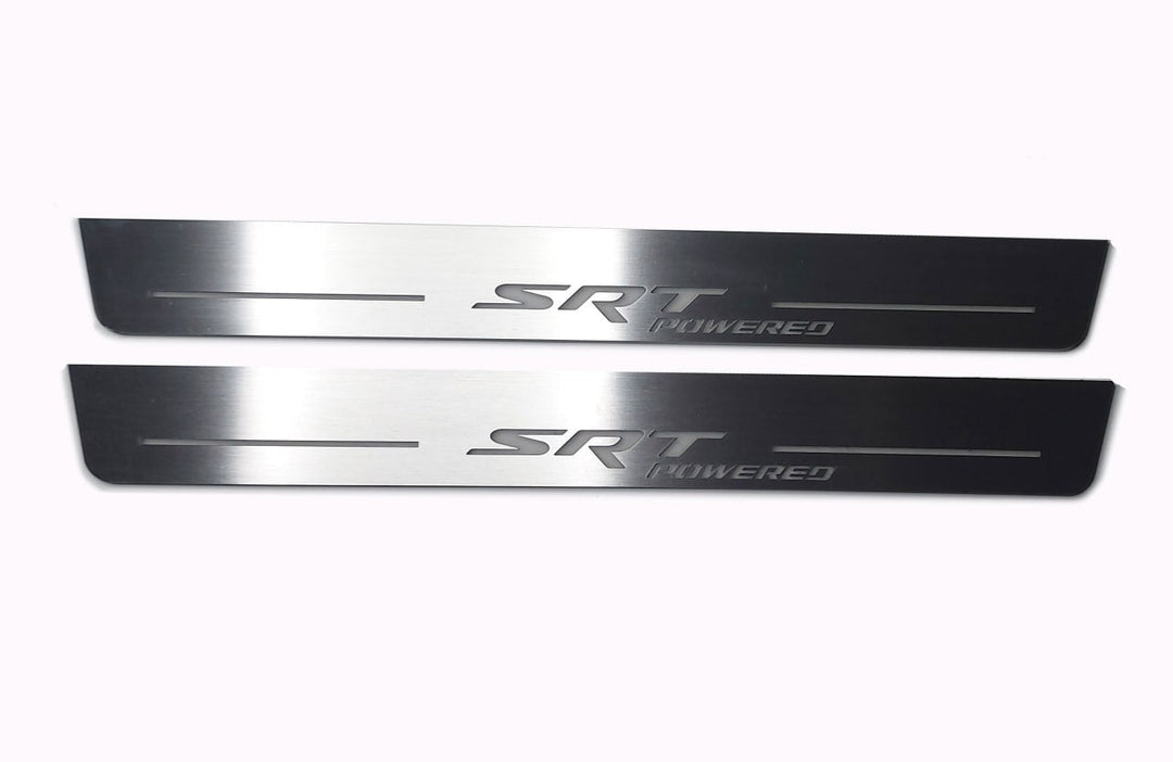 Dodge Durango III 2011+ Door Sill Led Plate With SRT POWERED Logo Dodge Led Door Sills opdesign