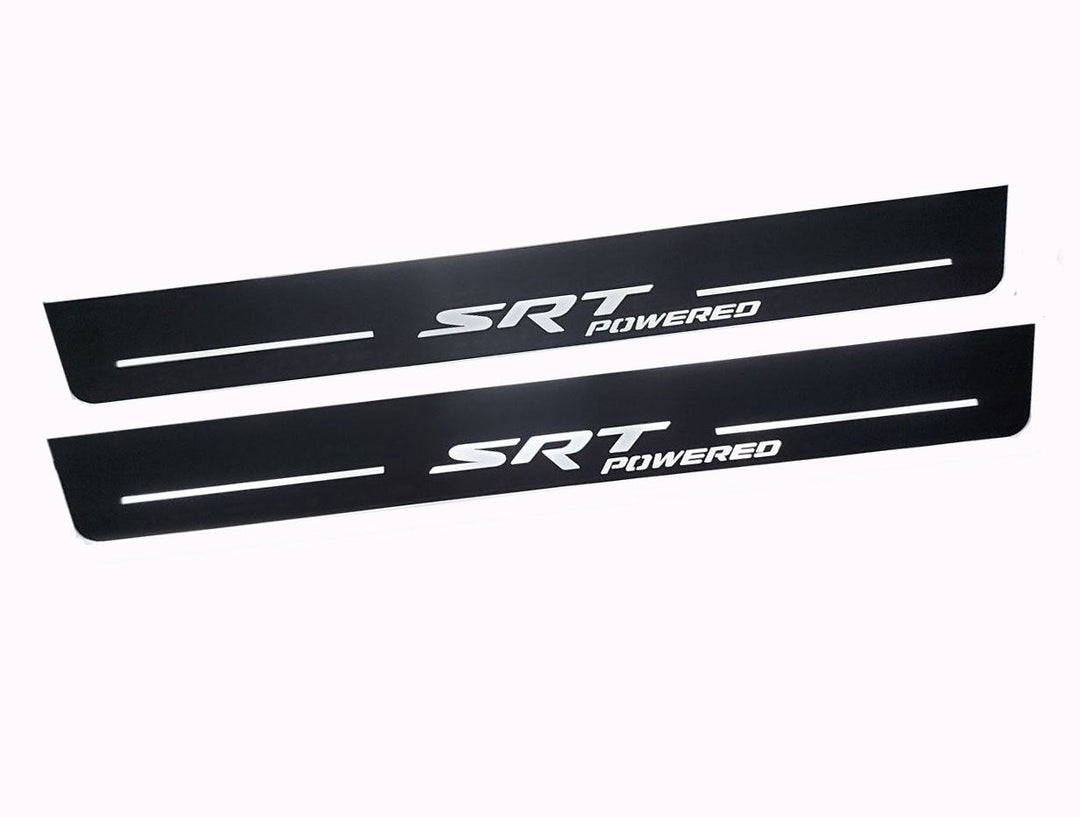 Dodge Durango III 2011+ Door Sill Led Plate With SRT POWERED Logo Dodge Led Door Sills opdesign