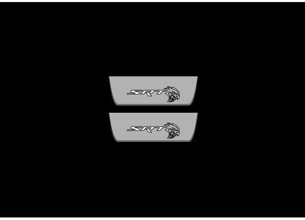 Dodge Durango III 2011+ Door Sill Led Plate With Logo SRT Hellcat (Type 5) Dodge Led Door Sills opdesign