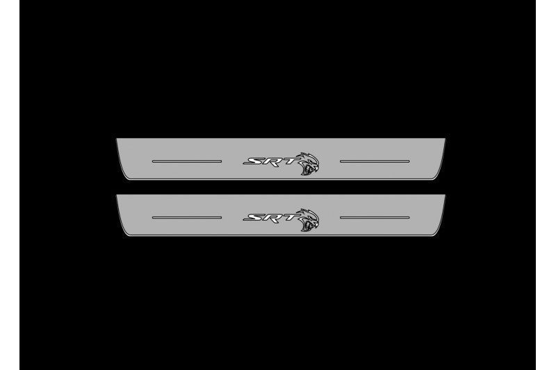 Dodge Durango III 2011+ Door Sill Led Plate With Logo SRT Hellcat (Type 5) Dodge Led Door Sills opdesign