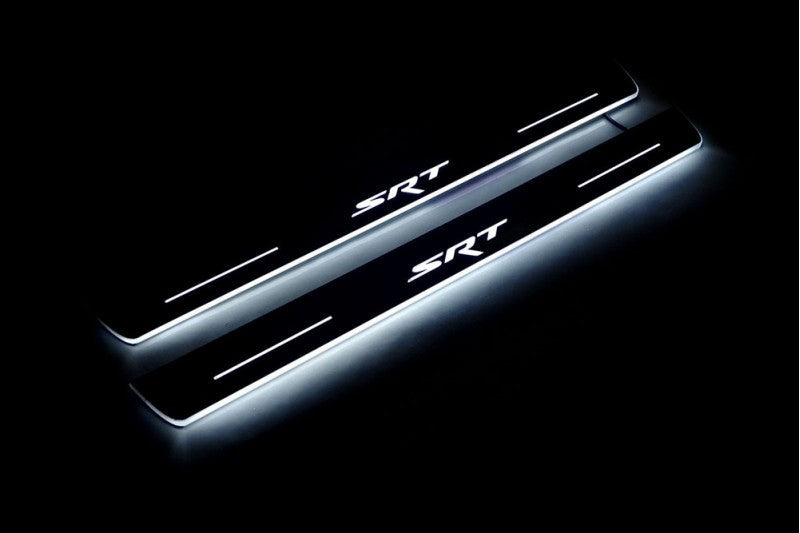 Dodge Durango III 2011+ LED Door Sills PRO With Logo SRT Dodge Led Door Sills opdesign