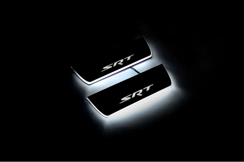 Dodge Durango III LED Door Sills PRO With Logo SRT - decoinfabric
