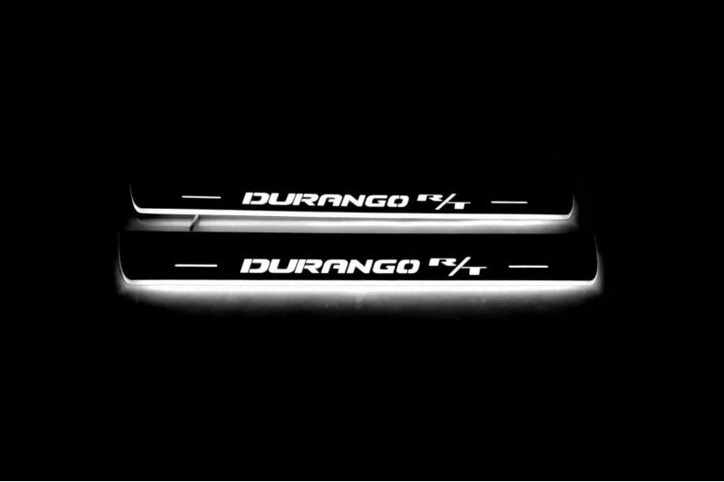 Dodge Durango III 2011+ Led Sill Plates With Logo Durango R/T Dodge Led Door Sills opdesign