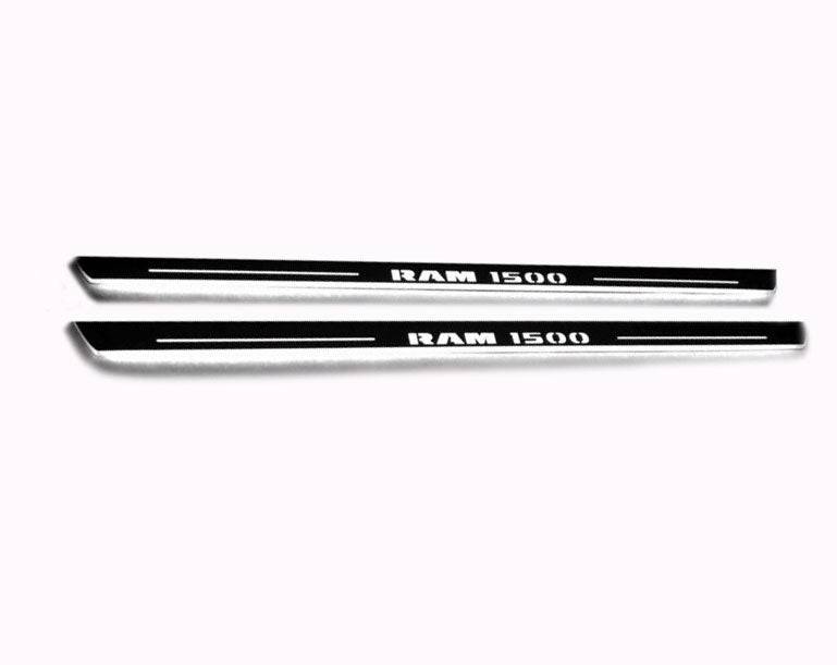 Dodge Ram IV 2009-2018 Door Sill Led Plate With RAM 1500 Logo Dodge Led Door Sills opdesign