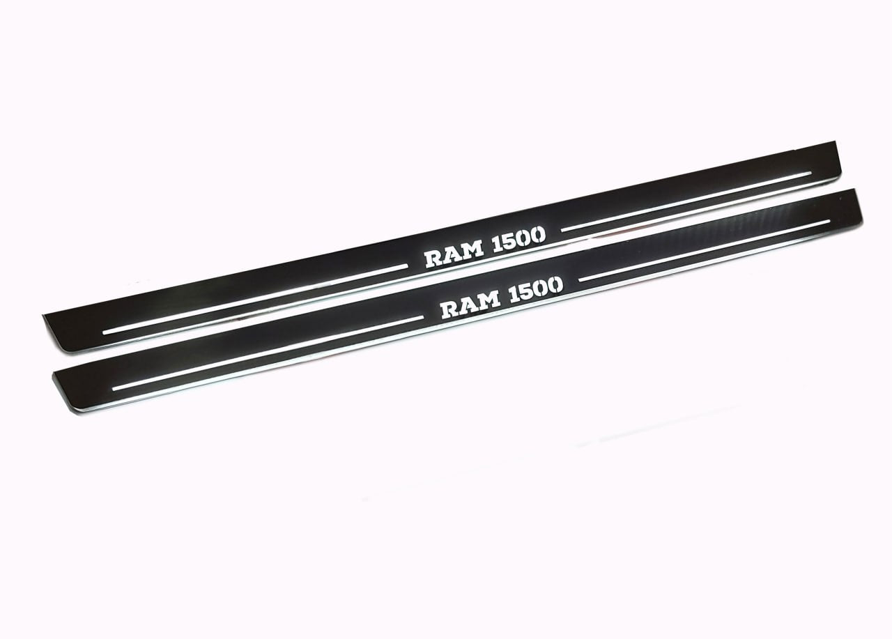 Dodge Ram IV Door Sill Led Plate With RAM 1500 Logo - decoinfabric