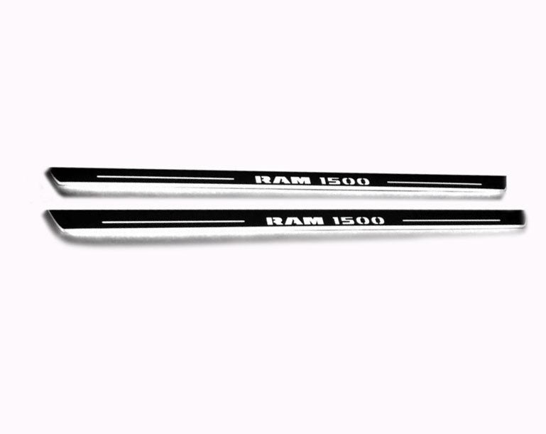 Dodge Ram V 2019+ Door Sill Led Plate With RAM 1500 Logo Dodge Led Door Sills opdesign
