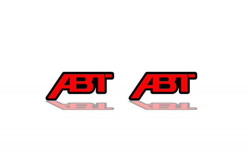 Audi emblem for fenders with Audi ABT logo fender decoinfabric BLACK RED