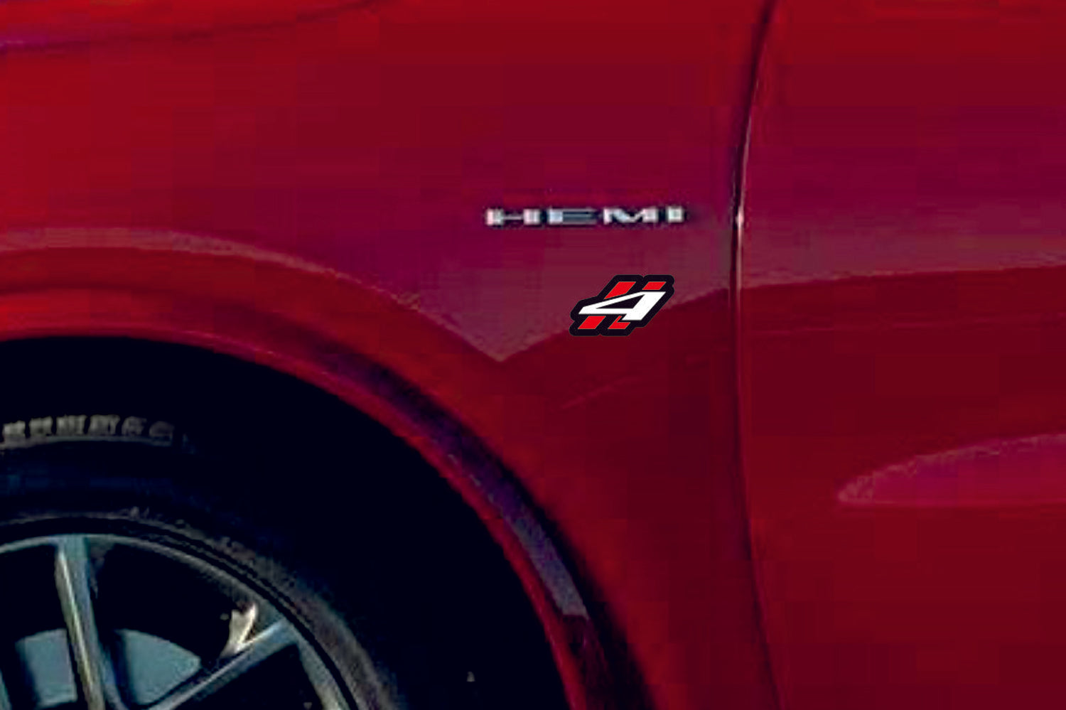 Car emblem badge for fenders with 4WD logo Fender decoinfabric
